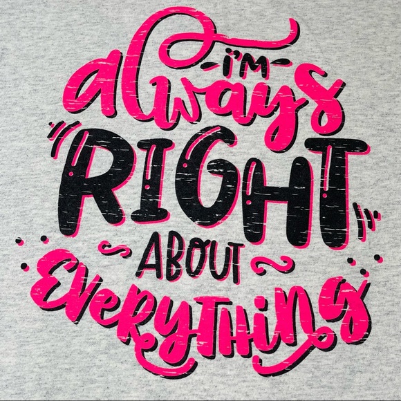Delta Pro Weight size medium grey shirt pink & black funny quote short sleeve - Picture 2 of 6